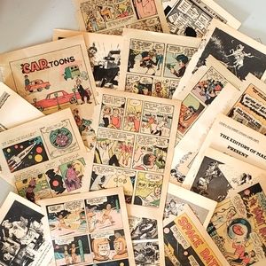 30 double-sided pages from 1960s comic books